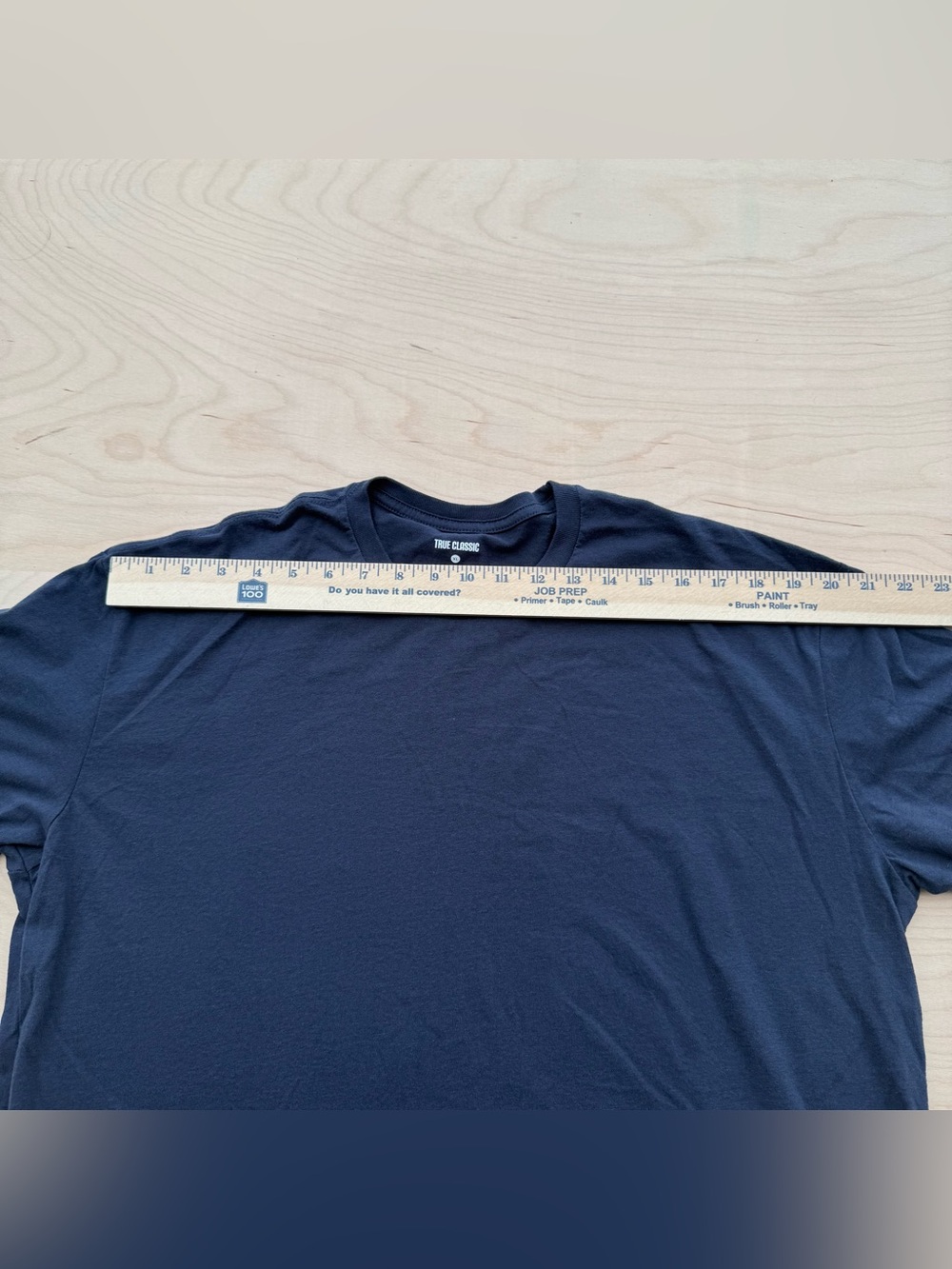 True Classic Navy Blue Crew Neck T-shirt Men's Size XL Soft Essential Tee - Picture 4 of 7